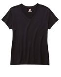 Hanes Ladies'4.5 oz 100% Ringspun Cotton nano-T V-Neck T-shirt