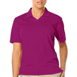 LADIES V-NECK EASY CARE PIQUE POLO