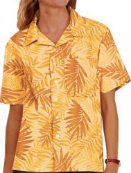 UNISEX TROPICAL PRINT CAMP SHIRT