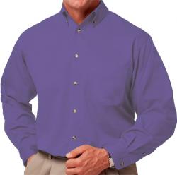 Mens Long Sleeve Cotton Twill Shirt