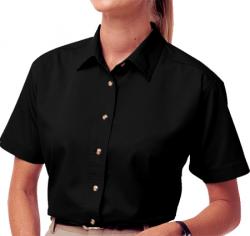 Ladies' Short Sleeve Treated Twill