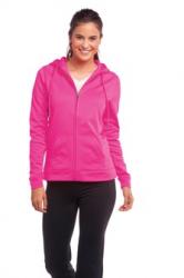 LST238 SportTek Ladies SportWick Fleece FullZip Hooded Jacket