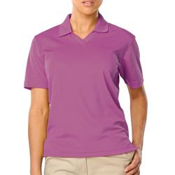 LADIES V-NECK EASY CARE PIQUE POLO