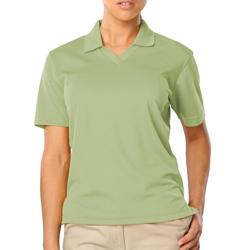 LADIES V-NECK EASY CARE PIQUE POLO