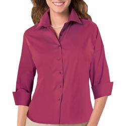 Ladies Stretch Poplin 3/4 SLEEVE