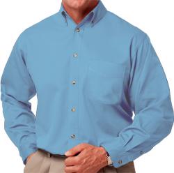 Mens Long Sleeve Cotton Twill Shirt