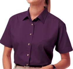 Ladies' Short Sleeve Treated Twill