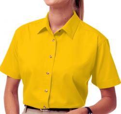 Ladies' Short Sleeve Treated Twill