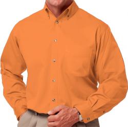 Mens Long Sleeve Cotton Twill Shirt