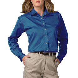 Ladies' Long Sleeve Treated Twill