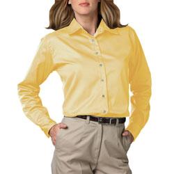 Ladies' Long Sleeve Treated Twill