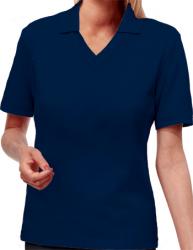 LADIES V-NECK EASY CARE PIQUE POLO