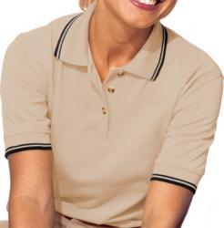 BG-6205 LADIES TIPPED PIQUE POLO