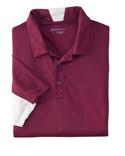 Harriton Men's Side Blocked Micro-Pique Polo