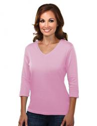 Ladies MYSTIQUE 3/4-Sleeve V-Neck