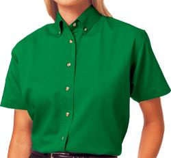 Ladies' Short Sleeve Treated Twill