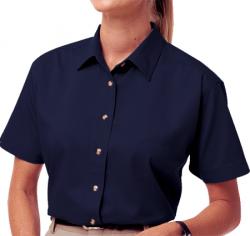 Ladies' Short Sleeve Treated Twill