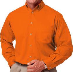 Mens Long Sleeve Cotton Twill Shirt