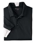 Harriton Men's Side Blocked Micro-Pique Polo