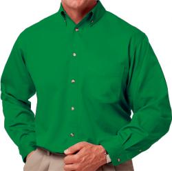 Mens Long Sleeve Cotton Twill Shirt