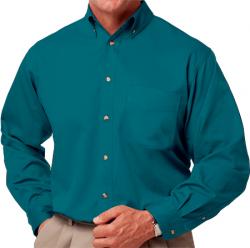 Mens Long Sleeve Cotton Twill Shirt