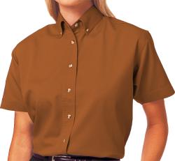 **BEST VALUE**        Ladies Short Sleeve Cotton Twill Shirt