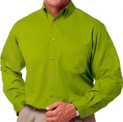 Mens Long Sleeve Cotton Twill Shirt