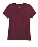 Hanes Ladies'4.5 oz 100% Ringspun Cotton nano-T V-Neck T-shirt