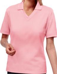 BG-6209 LADIES V-NECK PIQUE POLO