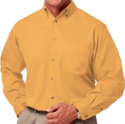 Mens Long Sleeve Cotton Twill Shirt