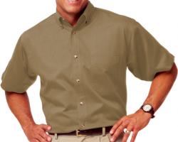 **BEST VALUE**        Mens Short Sleeve Cotton Twill Shirt